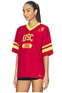 view 2 of 4 University Of Southern California Knitted Jersey Tee in Red