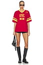 view 4 of 4 University Of Southern California Knitted Jersey Tee in Red