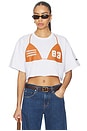 view 1 of 5 University Of Texas At Austin Track Tee in Burnt Orange in White and Burnt Orange