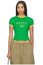 view 1 of 4 Brazil Goalie Tee in KELLY GREEN