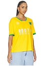 view 2 of 4 Brazil Soccer Jersey in GOLD