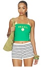 view 1 of 4 Brazil Embroidered Tube Top in KELLY GREEN