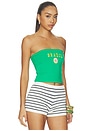 view 2 of 4 Brazil Embroidered Tube Top in KELLY GREEN