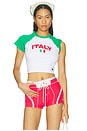 view 1 of 4 Italy Homerun Tee in Kelly & Green in KELLY GREEN