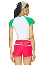 view 3 of 4 Italy Homerun Tee in Kelly & Green in KELLY GREEN