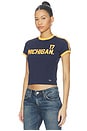 view 2 of 4 Michigan Goalie Baby Tee in Midnight Navy