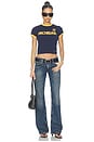 view 5 of 4 Michigan Goalie Baby Tee in Midnight Navy