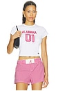 view 1 of 5 Alabama Baby Tee in White