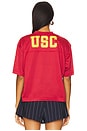 view 3 of 4 University Of Southern California Boyfriend Jersey Top in Red