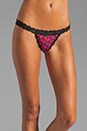 view 1 of 3 Hearts G-String w/ Bow in Black/Red in Black & Red