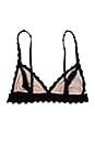 view 2 of 2 AFTER MIDNIGHT Tulle Peek-A-Boo Bra in Mocha & Black