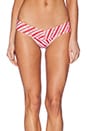 view 1 of 2 Peppermint Stripe Low Rise Thong in Red & White