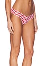 view 2 of 2 Peppermint Stripe Low Rise Thong in Red & White