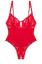 view 2 of 2 Racy Signature Lace Open Teddy in Red