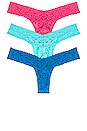 view 1 of 6 Three Low Rise Thongs in Bohemian Stripe