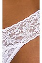 view 5 of 5 'I Do' Low Rise Thong and Garter in White & Powder Blue