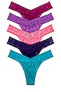 view 1 of 6 5 Original Rise Thongs in Seabreeze, Mystic Blue, Bright Amethyst, Candied Violet, & Guava Pink