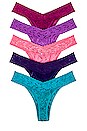 view 2 of 6 5 Original Rise Thongs in Seabreeze, Mystic Blue, Bright Amethyst, Candied Violet, & Guava Pink