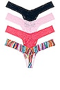 view 2 of 6 Aura Low Rise Thong 4-pack in Aura, Nightshade, Dahlia, & Fairy Dust