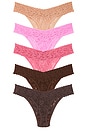 view 2 of 2 5 Original Rise Thongs in Honey, Drifting Horizon, Pink Quartz, Cappuccino, & Chocolate Noir