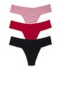 view 1 of 6 Breathe Natural Rise 3 Pack in Black, Fireside, & Provence Pink