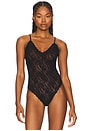 view 2 of 5 Signature Lace? & Retro Lace Thong Back Bodysuit in Black