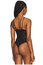 view 4 of 5 Signature Lace? & Retro Lace Thong Back Bodysuit in Black