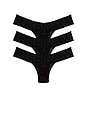 view 1 of 5 Signature Lace? Low Rise Thong Three Pack in Black
