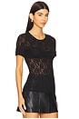 view 2 of 4 Short Sleeve Top in Black