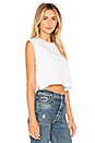 view 2 of 4 The Sleeveless Crop Tank in White
