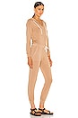 view 2 of 3 Supersoft Fleece Hooded Jumpsuit in Latte