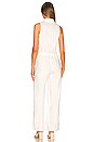 view 3 of 3 Linen Halter Polo Jumpsuit in White