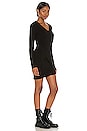 view 2 of 3 Supersoft Long Sleeve Overlap Shirred Dress in Black