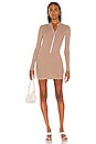 view 1 of 3 Rib Zip Up Dress in Dust