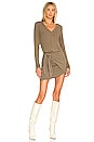 view 1 of 3 Supersoft Long Sleeve V Dress in Dusty Olive
