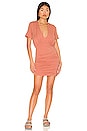view 1 of 3 Deep V Dress in Faded Coral