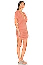 view 2 of 3 Deep V Dress in Faded Coral