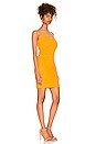 view 2 of 3 ROBE MINI À ENCOLURE CARRÉE in Marigold