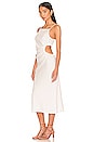 view 3 of 3 Linen Midi Dress in White