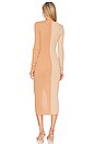 view 3 of 3 Color Block Cardigan Midi Dress in Doe & Off White Doe