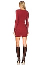 view 4 of 4 Brushed Rib Mini Dress in Rhubarb