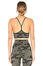 view 3 of 4 Sporty Camo Sports Bra in Dusty Olive