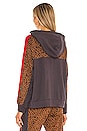 view 3 of 4 Supersoft Fleece Print Block Pullover Hoody in Leopard & Faded Black