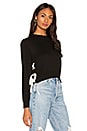view 1 of 4 Supersoft Lace Up Sweatshirt in Black