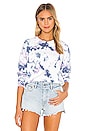 view 1 of 4 Bamboo Tie Dye Raglan Sweatshirt in Midnight & Iris
