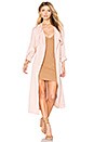 view 1 of 3 Long Trench Coat in Cheeky Pink
