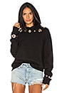 view 1 of 4 SWEAT À CAPUCHE À ŒILLETS in Black