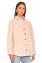 view 2 of 4 Corduroy Shacket in Light Taupe