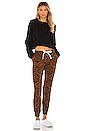 view 4 of 4 Zebra Girlfriend Sweats in Caramel
