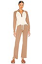 view 5 of 5 PANTALON LOUNGE in Light Khaki & Ivory